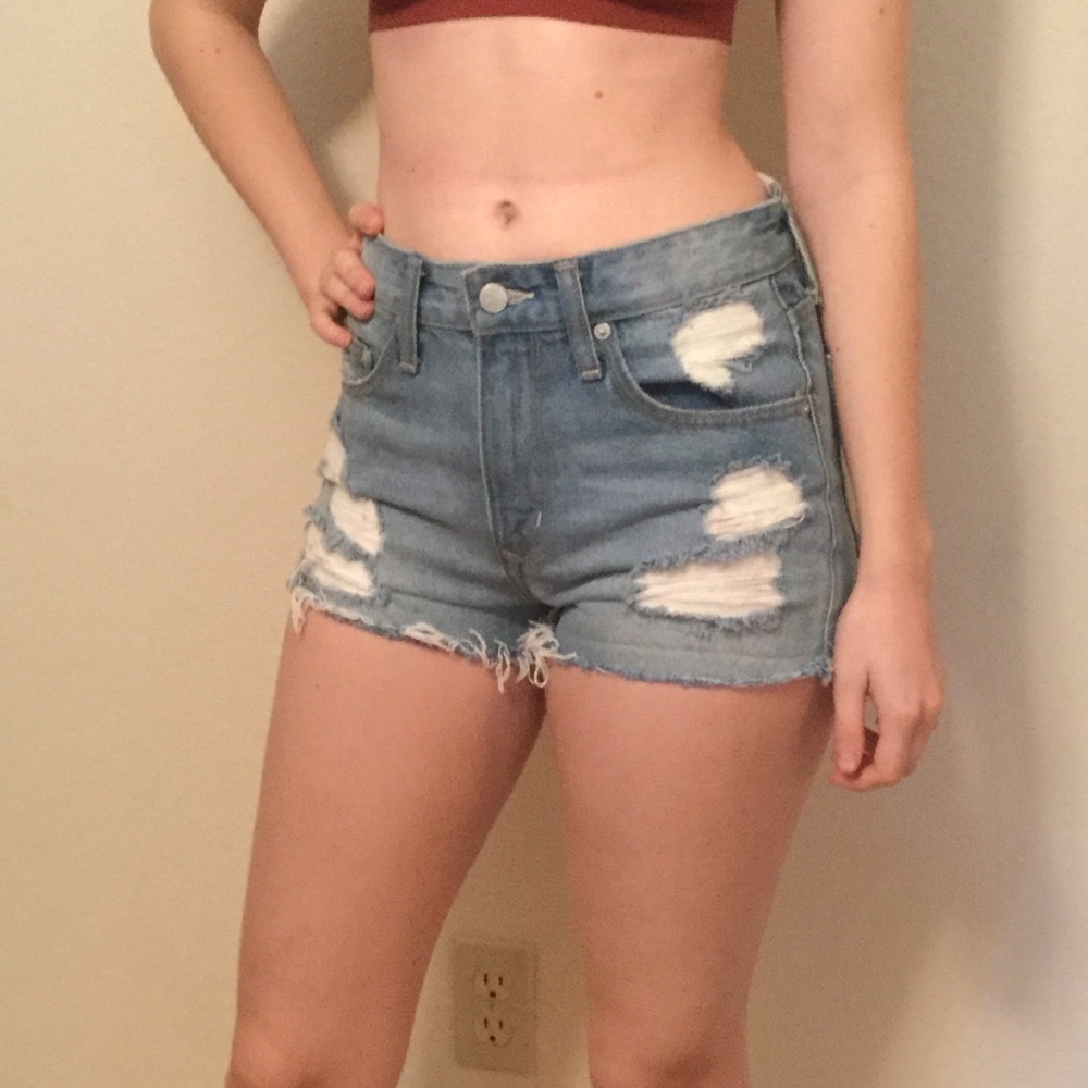 Ripped up Jean shorts💀💫 by Lovers + Friends S